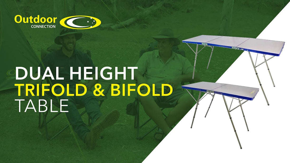 Outdoor Connection Dual Height Trifold & Bifold Table Features