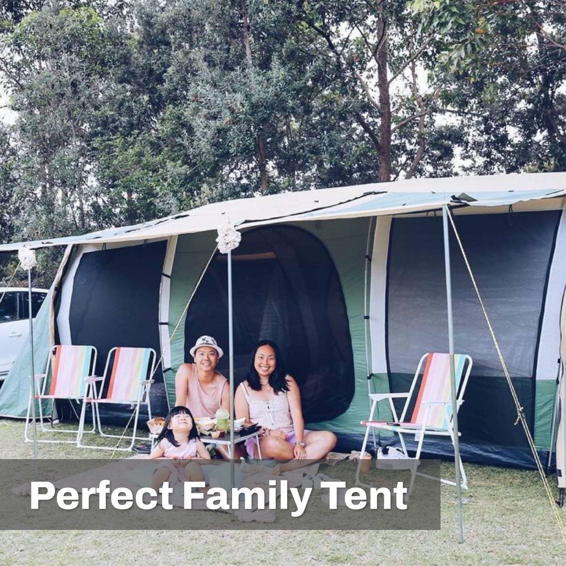 11 Person Cabin Tent with Screen Room 17' x 12'  Family tent camping, Tent  glamping, Cabin tent