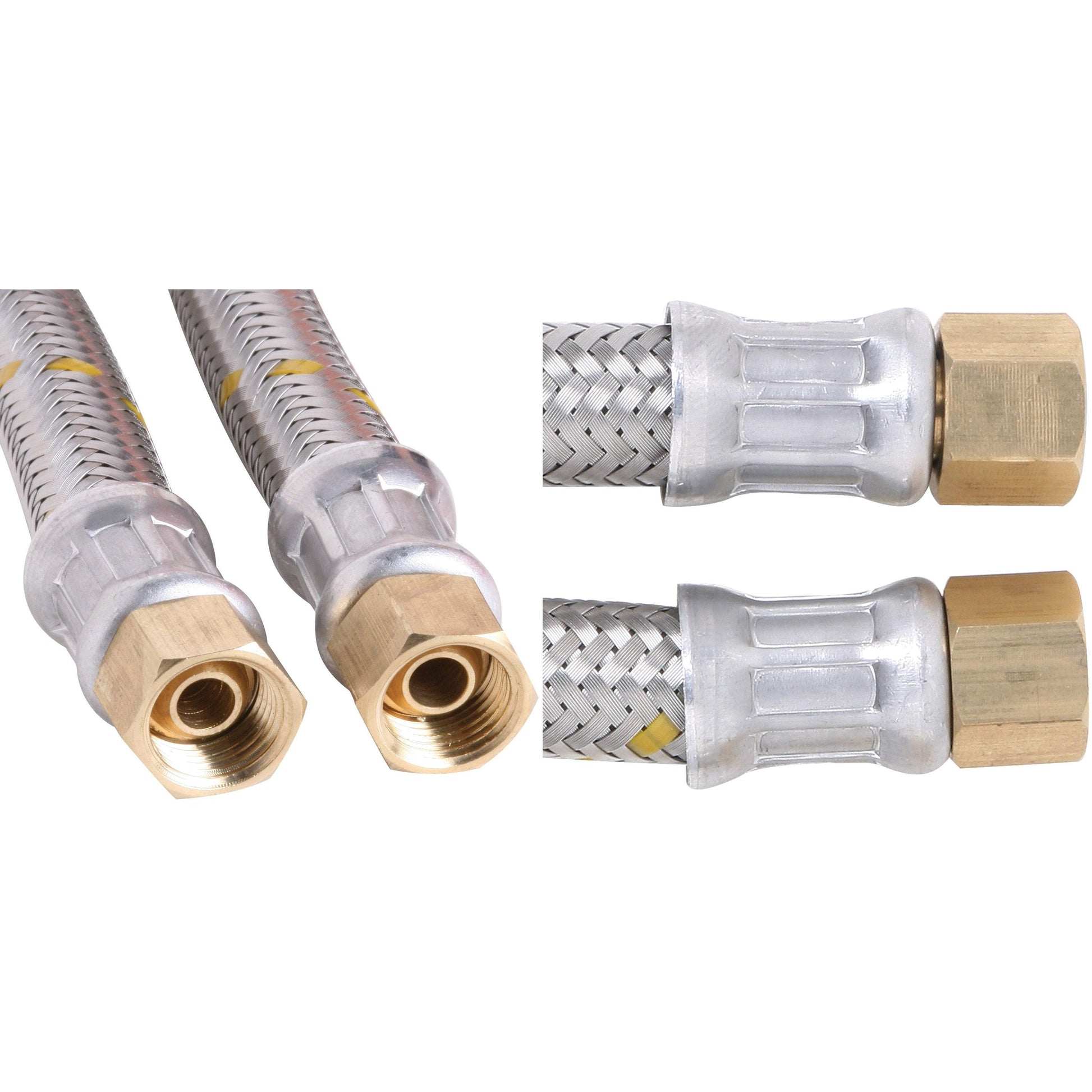 Outdoor Connection S/Steel Braided 10mm Gas Hose 1/4 BSP FC x 1/4 BSP FF x 300mm