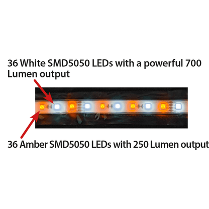 Outdoor Connection Amber LED Power Strip 1200