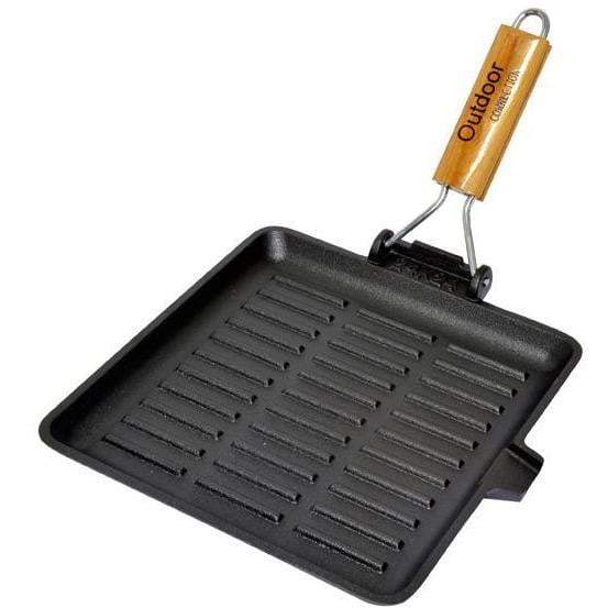 Outdoor Connection Cast Iron Square Grill Frypan